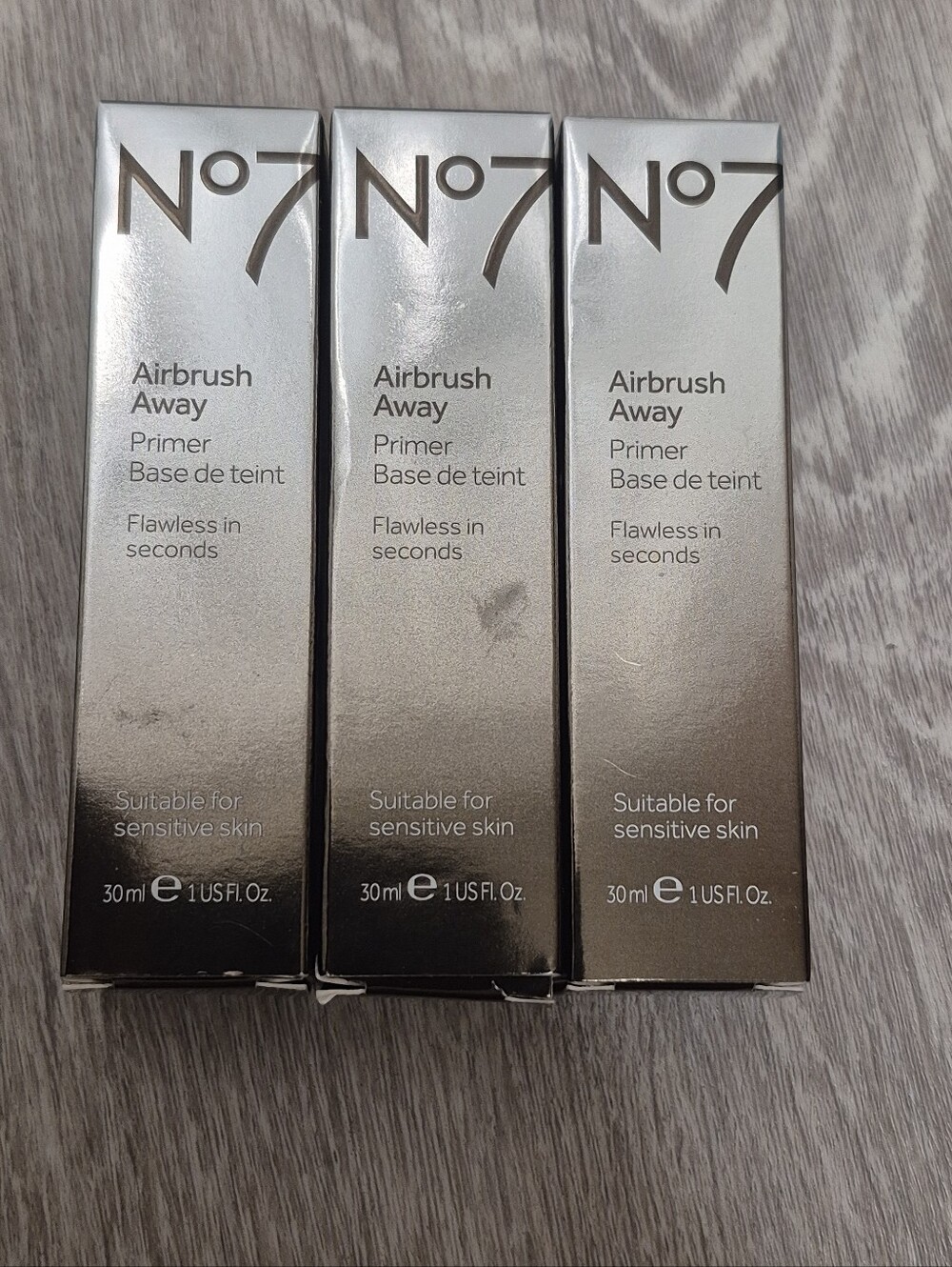 ✨3x  No7 Airbrush Away Primer 30ml 🌸 Flawless Base Makeup 💖 Sensitive Skin 🌟